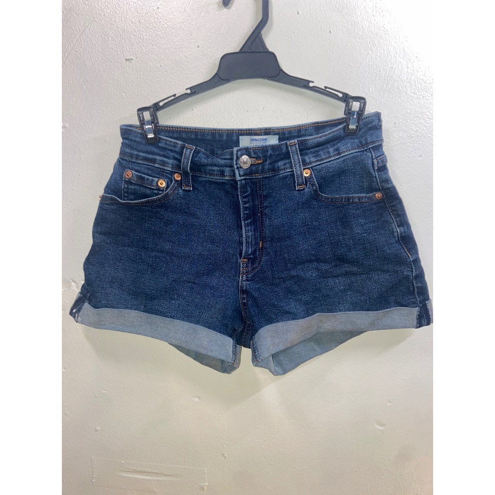 Denizen from Levis Classic Capsule Y2K High Rise Denim Shorts Dark Wash Cuffed